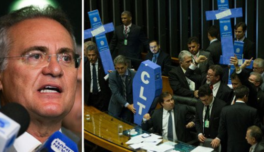 Renan promete barrar fim da CLT no Senado