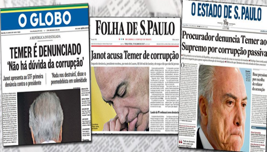Mídia consegue algo inédito_um presidente denunciado por corrupção