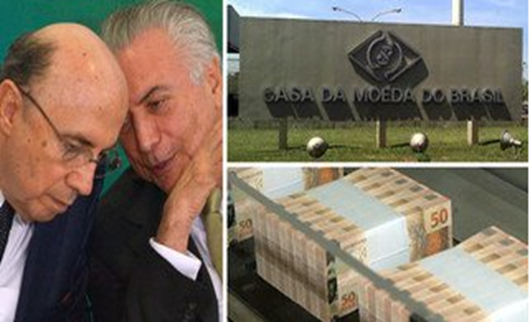 Na liquidação do Brasil, Temer quer vender até a Casa da Moeda