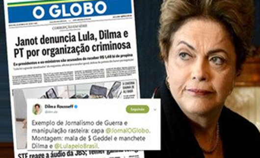 Globo dá exemplo de manipulação rasteira, afirma dilma