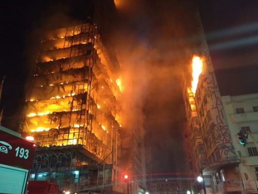 incêndio_edifício_Imagem do Corpo de Bombeiros de São Paulo
