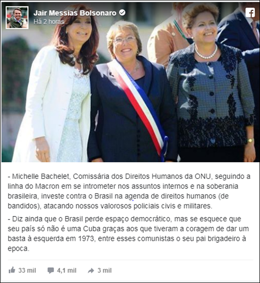 bolsonaro_ataque a Bachelet