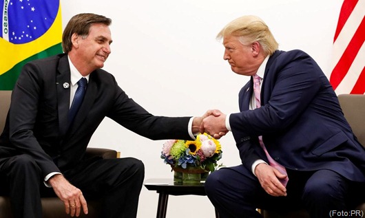 (Osaka - Japão, 28/06/2019) Presidente da República, Jair Bolsonaro, durante Reunião bilateral com o senhor Donald J. Trump, Presidente dos Estados Unidos da América.
Foto: Alan Santos / PR