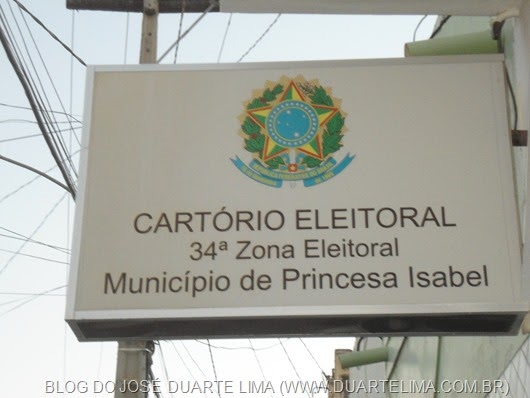 CARTÓRIO  DA JUSTIÇA ELEITORAL DA 34ª ZONA_PRINCESA ISABEL_ARQUIVO DO BLOG DO JOSÉ DUARTE LIMA
