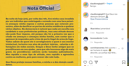 Cláudio Régis_rede social