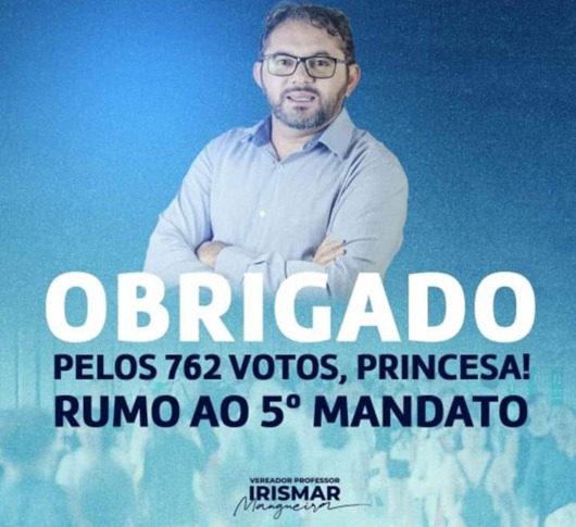 Irismar Mangueira_agradecimento_reeleição