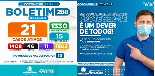 Boletim Covid-19_Campanha Preventiva_Secretaria de Saúde de Princesa Isabel