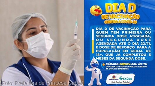 Dia D_vacinação contra Covid-19_Secretaria de Saúde de Princesa Isabel