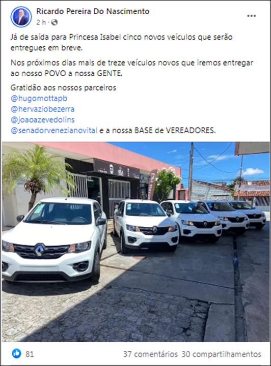Ricardo Pereira_novos veículos