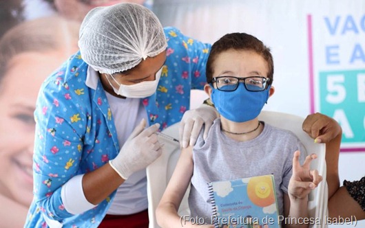 vacinação contra Covid-19_crianças_Secretaria de Saúde de Princesa Isabel